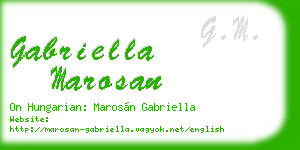 gabriella marosan business card